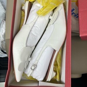 ANTHROPOLOGIE BRIDAL LEATHER FLATS – SIZE 10